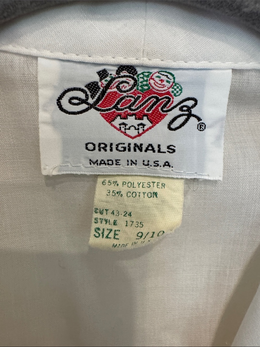 Vintage White Eyelet Trim Blouse Size S/M - Picture 2 of 9